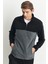 Erkek Siyah-antrasit Standart Fit Normal Kesim Günlük Rahat Çift Renkli Polar Spor Sweatshirt 1