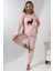 Fawn 5016 Peluş Welsoft Polar Kışlık Yumoş Geyikli Kadın Pijama Takımı 3