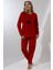 Fawn 5016 Peluş Welsoft Polar Kışlık Yumoş Geyikli Kadın Pijama Takımı 2