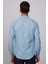 Slim Fit Uzun Kol Çıt Çıtlı Tek Cep Kapaklı Denim Mavi Erkek Gömlek 5