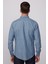 Slim Fit Dar Kesim Tek Cep Kapaklı Pamuklu Mavi Denim Gömlek 5