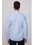 Modern Fit %100 Pamuk Armürlü Leke Tutmaz Mavi Gömlek 5