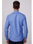 Modern Slim Fit Pamuklu Kolay Ütü Armürlü Indigo Erkek Gömlek 5