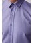 Modern Slim Fit Pamuklu Kolay Ütü Armürlü Mavi Erkek Gömlek 4