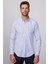Slim Fit Uzun Kol Çizgili Yaka Düğmeli Erkek Gömlek 1