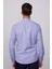 Modern Slim Fit Pamuklu Kolay Ütü Armürlü Mavi Erkek Gömlek 5
