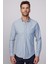 Slim Fit Uzun Kol Çizgili Yaka Düğmeli Erkek Gömlek 3
