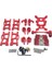 Metal Salıncak Kolu Direksiyon Kupası Şok Kulesi Yükseltme Aksesuarları Kiti Için 144001 1/14 124019 1/12 Rc Araba Parçaları, Kırmızı (Yurt Dışından) 1