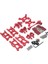 Metal Salıncak Kolu Direksiyon Kupası Şok Kulesi Yükseltme Aksesuarları Kiti Için 144001 1/14 124019 1/12 Rc Araba Parçaları, Kırmızı (Yurt Dışından) 5