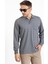 Erkek Orta Yaş ve Üzeri Polo Yaka Cepli Uzun Kollu Mevsimlik Sweatshirt 1103-Gri 1