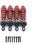 4 Adet Metal Amortisör 124019 124018 144001 Rc Araba Yedek Parça Yükseltme Aksesuarları, Kırmızı (Yurt Dışından) 2