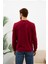 Erkek Comfort Fit Basic Düz Sweatshirt Bordo MARS26 3