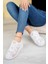 Örgü Desenli Sneakers C Beyaz Tekstil 1