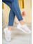 Örgü Desenli Sneakers C Beyaz Tekstil 3