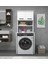 Enda Home Çamaşır Makinesi Dolabı 3 Raflı Kapaklı Banyo Dolabı Beyaz 2