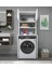 Enda Home Çamaşır Makinesi Dolabı 3 Raflı Kapaklı Banyo Dolabı Beyaz 3