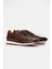 Erkek Kahverengi Deri Sneaker 2