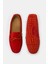 Erkek Kırmızı Bağcık Detaylı Süet Loafer 4
