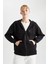 Fit Oversize Fit Kapüşonlu Çift Cepli Fermuarlı Kalın Sweatshirt B0992AX23AU 5