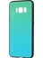 Samsung Galaxy S8 G950 Için Gradyan Renkli Cam+Pc+Tpu Telefon Kılıfı - Canan/mavi (Yurt Dışından) 3