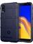 Samsung Galaxy M10/A10 Için Engebeli Square Doku Anti -Shock Anti -Shock Tpu Telefon Kapağı - Koyu Mavi (Yurt Dışından) 1
