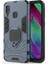 Samsung Galaxy A40 Için Serin Koruyucu Yüzük Tutucu Kickstand Pc Tpu Hibrid Kılıf - Mavi (Yurt Dışından) 2
