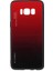 Samsung Galaxy S8 G950 Için Gradyan Renkli Cam+Pc+Tpu Telefon Kılıfı - Kırmızı/siyah (Yurt Dışından) 1