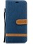 Samsung Galaxy J4 Plus/j4 Prime Için Iki Tonlu Jean Bez Deri Stand Cüzdan Kabuğu - Koyu Mavi (Yurt Dışından) 2