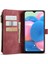 Samsung Galaxy A30S/A50/A50S Için Stand Standı Tasarım Pu Deri Telefon Kılıfı Zipper Cep Cüzdan Telefon Kapağı - Kırmızı (Yurt Dışından) 2