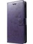 Samsung Galaxy J4 Plus Için Baskı Kelebek Çiçek Cüzdan Stand Deri Flip Case - Dark Purple (Yurt Dışından) 3