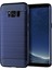 Samsung Galaxy S8 Karbon Fiber Doku Telefon Kasası Fırçalanmış Telefon Tpu Kapağı - Mavi (Yurt Dışından) 1