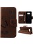 Baskılı Kelebek Çiçekleri Samsung Galaxy S8 - Brown Için Cüzdan Deri Stand Kapağı Kılıfı (Yurt Dışından) 1