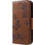 Baskılı Kelebek Çiçekleri Samsung Galaxy S8 - Brown Için Cüzdan Deri Stand Kapağı Kılıfı (Yurt Dışından) 3