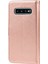 R61 Doku Dikişli Dikiş Telefon Kılıfı Strap Anti -Drop Pu Deri Cüzdan Kapağı Samsung Galaxy S10 - Gül Altın (Yurt Dışından) 3