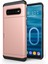 Samsung Galaxy S10 Slayt Kart Tutucu Hibrid Pc+Tpu Telefon Kapağı - Gül Altın (Yurt Dışından) 3
