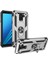 Samsung Galaxy A8 Için Kickstand ile Tpu+Pc+Metal Telefon Kabuğu - Gümüş (Yurt Dışından) 2