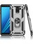Samsung Galaxy A8 Için Kickstand ile Tpu+Pc+Metal Telefon Kabuğu - Gümüş (Yurt Dışından) 3