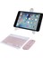 Samsung Galaxy Tab A8 X200 10.5 2021 Tablet Çanta + Bluetooth Klavye + Mouse + Tablet Standı - Pembe AL8127 2
