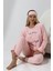 Fwn 5018 Peluş Welsoft Polar Kışlık Yıldızlı Yumoş Kadın Pijama Takımı 5