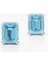 Blue Topaz Altın Küpe 3
