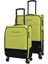 Ultra Light Hafif Lüx Kumaş 2'li Valiz Seti Orta Boy Kabin Boy Yeşil PC8200 1