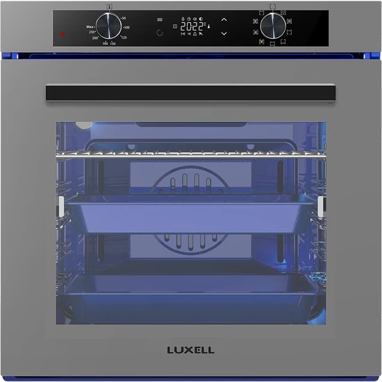 Luxell 88 Litre A-68 Sgf3 Platinum Metalik Gri Ankastre 9+1 Programlı Dijital Fırın