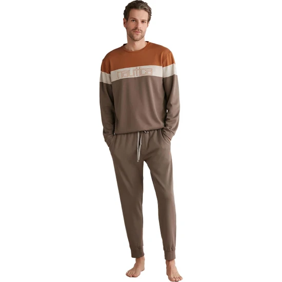 Nautica Erkek Comfort Mood Uzun Kollu Vizon Pijama Takımı