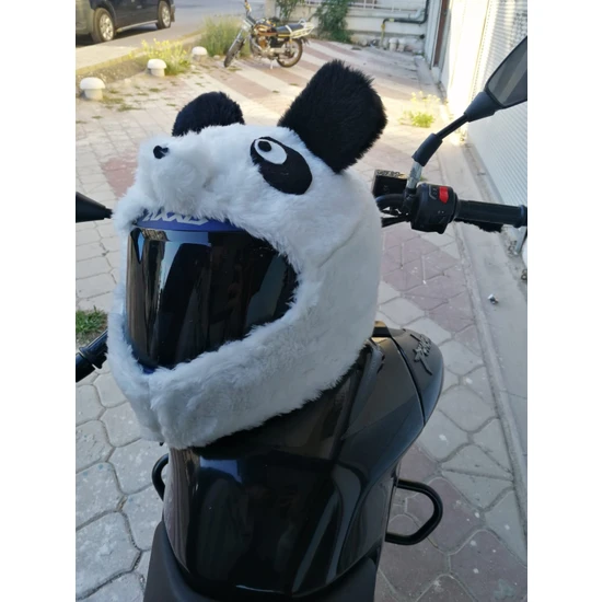 Molnija Peluş Kask Kılıfı Panda