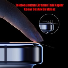 Dexmon iPhone 15 Pro Uyumlu 6d Cam Ekran Koruyucu Ekranı Tam Kaplayan Güçlü Yapışkan Özellikli Kılıf Dostu