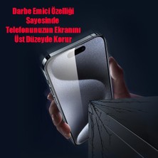 Dexmon iPhone 15 Pro Uyumlu 6d Cam Ekran Koruyucu Ekranı Tam Kaplayan Güçlü Yapışkan Özellikli Kılıf Dostu