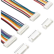 Sanec 2,5mm Jst Xh 10PİN Kablolu Konnektör Beyaz Takım 20CM - Çift Taraflı