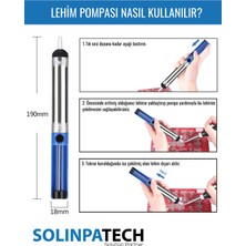 Solinpatech 60W Sıcaklık Ayarlanabilir Kalem Havya, Standı, Pompa, Lehim, Bant, Lehim Pastası