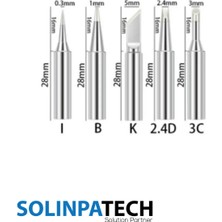 Solinpatech 80W Digital LCD Ekranlı Isı Ayarlı Havya Sıcaklık Ayarlanabilir Lehim Makinesi ve 5 Adet Havya Ucu