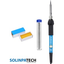 Solinpatech 60 W Isı Ayarlı Sıcaklık Ayarlanabilir Havya Lehim Makinası, Lehim, Lehim Pastası